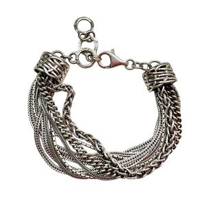 Silpada Talk of the Town Bracelet Sterling Silver B1702 Retired Multi Strand 925